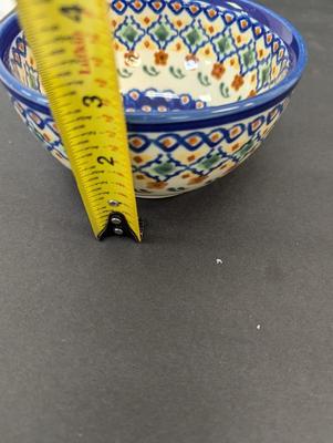 Polish Pottery Hand Made Bowls- One Signed Renata Sanicka
