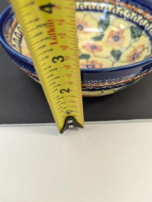 Polish Pottery Hand Made Bowls- One Signed Renata Sanicka
