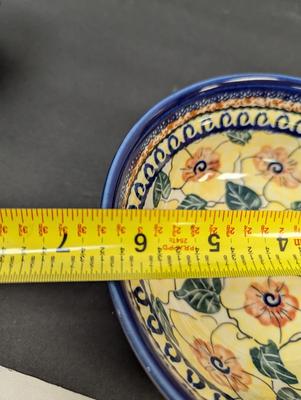 Polish Pottery Hand Made Bowls- One Signed Renata Sanicka
