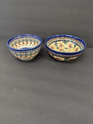 Sale Photo Thumbnail #624: Hand Made In Poland Pottery Bowls 1 Signed Renata Sanicka