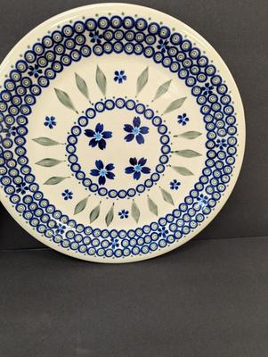 Pair of Polish Hand Made Pottery Plates- M. Iwicka & Teresa Bud