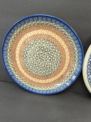 Pair of Polish Hand Made Pottery Plates- M. Iwicka & Teresa Bud