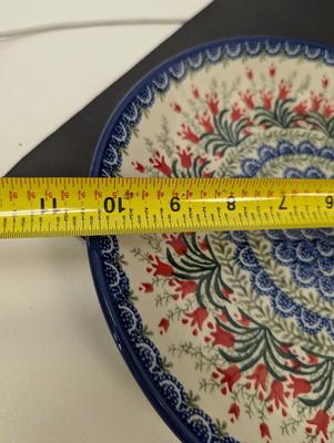 Pair of Polish Hand Made Pottery Plates