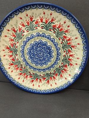 Pair of Polish Hand Made Pottery Plates