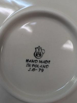 Pair of Polish Hand Made Pottery Plates