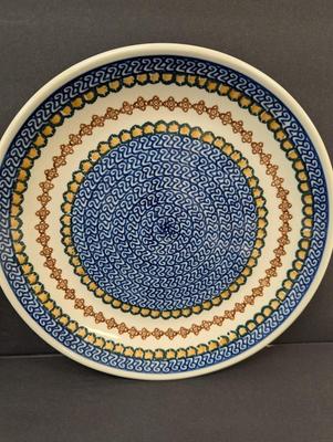 Pair of Polish Hand Made Pottery Plates