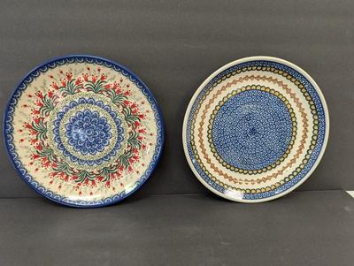 Sale Photo Thumbnail #657: Hand Made In Poland Pottery Plates