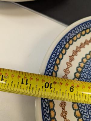 Pair of Polish Hand Made Pottery Plates