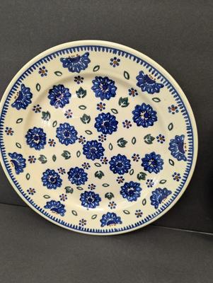 Pair of Polish Hand Made Pottery Plates