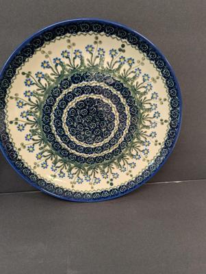Pair of Polish Hand Made Pottery Plates