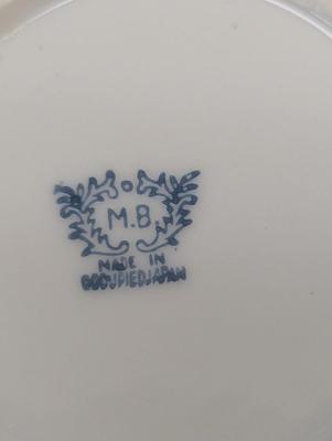 Vintage MB Porcelain Demitasse Cups and Saucers- Made in Occupied Japan