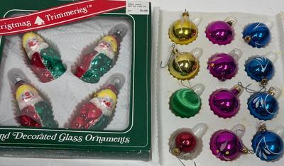 Vintage Mercury Glass Christmas Ornament Lot