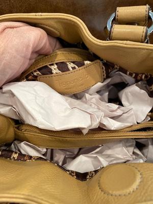 Tignanello leather purse, Capellini bag & hat
