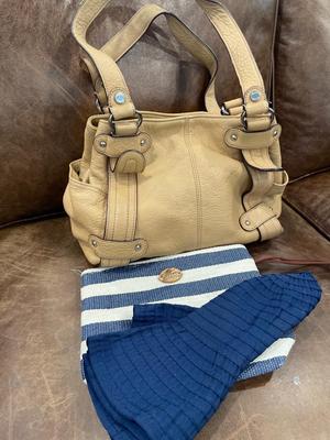 Tignanello leather purse, Capellini bag & hat