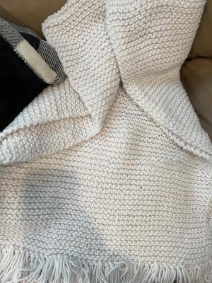 Electric throw blanket & white afghan