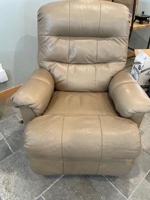 Lt Brown leather rocker/recliner