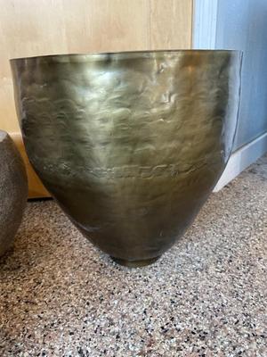 Crate & Barrel metal pot & ceramics pots