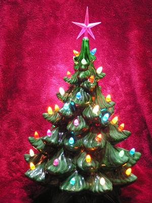 Lighted ceramic Christmas Tree