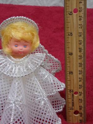 Hand crafted needlepoint angel ornament