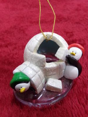 Igloo & penguin tree ornament