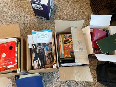 4 boxes music books