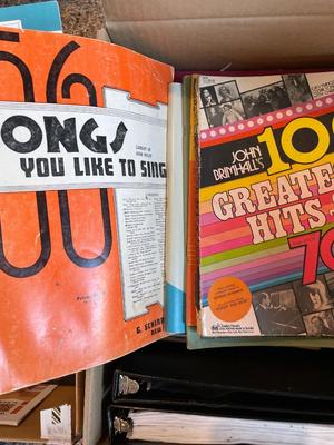 4 boxes music books