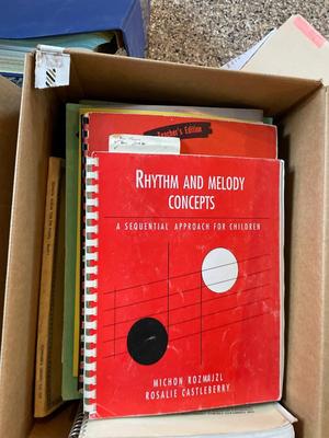 4 boxes music books