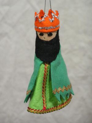 Hand crafted wise man tree ornament