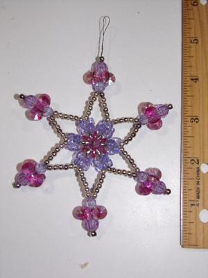 Hand crafted wired bead tree ornament