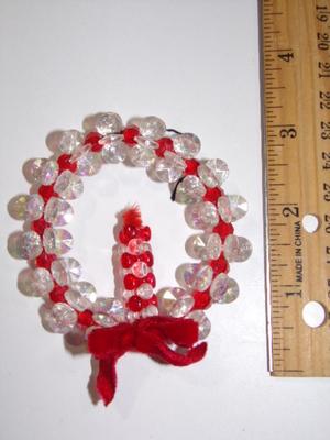 Hand crafted wired bead tree ornament