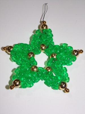 Hand crafted wired bead tree ornament