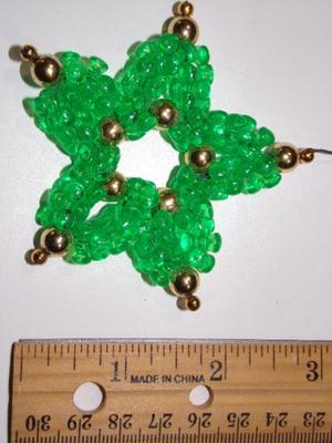 Hand crafted wired bead tree ornament