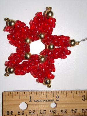 Hand crafted wired bead tree ornament
