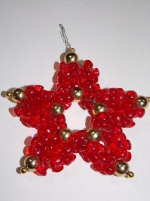Hand crafted wired bead tree ornament