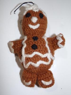 Gingerbread man tree ornament