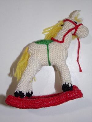 Rocking horse tree or mantel ornament