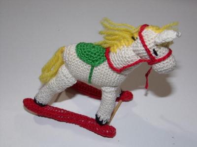 Rocking horse tree or mantel ornament