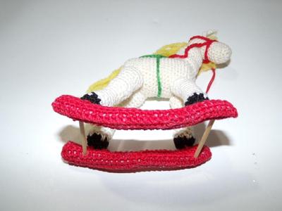 Rocking horse tree or mantel ornament