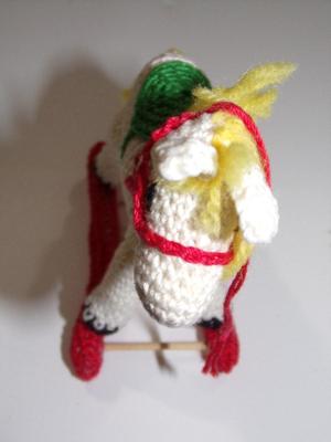 Rocking horse tree or mantel ornament