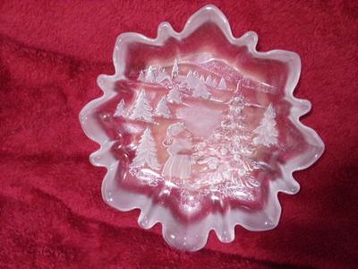 Christmas candy dish & Santa candy jar