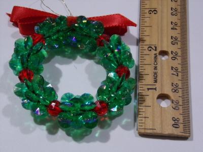 Hand crafted wreath tree ornament