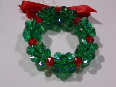Hand crafted wreath tree ornament