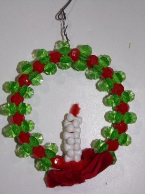 Hand crafted wreath tree ornament