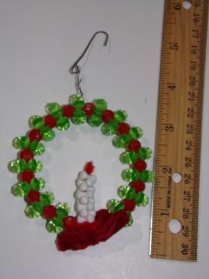 Hand crafted wreath tree ornament