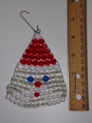 Santa face caricature tree ornament