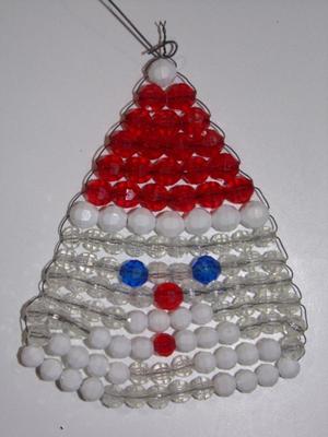 Santa face caricature tree ornament