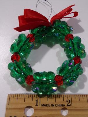Christmas wreath tree ornament