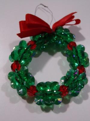 Christmas wreath tree ornament