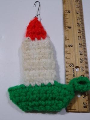 Double crocheted tree ornament
