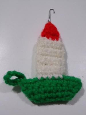 Double crocheted tree ornament